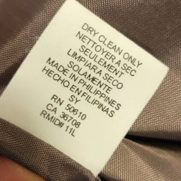 NWOT Anne Klein Corduroy Power Blazer Cuffed Sleeve Brown Tan Size 8 - Picture 11 of 13